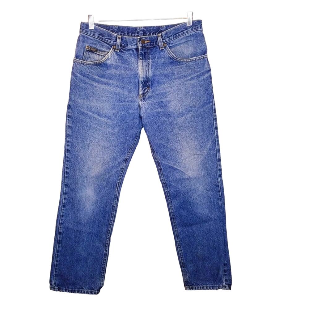 Vintage 80- 90's Lee Regular Fit Naturally Distressed Straight Leg Jeans 36x30